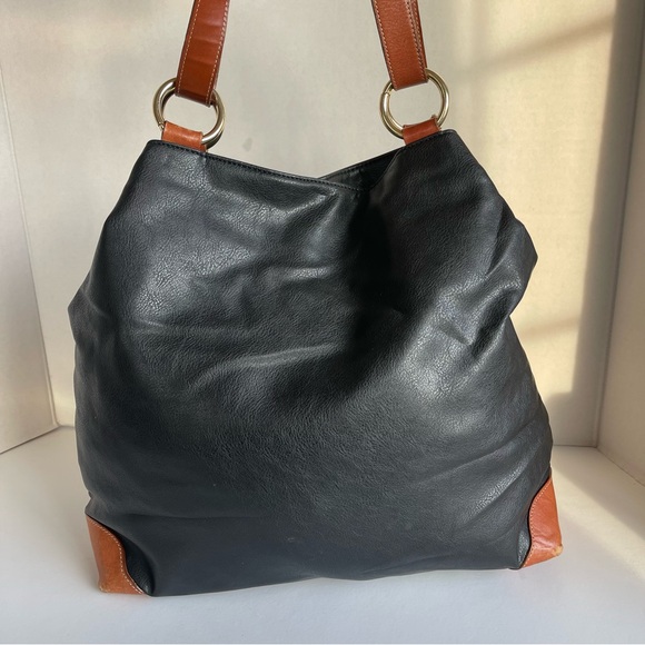 CEDARS Shoulder Tote Bag Purse Black/Brown Lined In Leather European Designer. - Picture 6 of 15